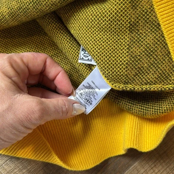 Obey womens Yellow and Black Striped Sweater - Picture 4 of 7